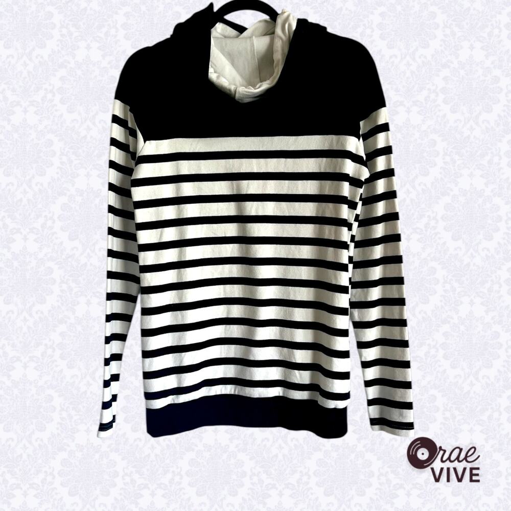 Ampersand Avenue Doublehood Sweatshirt Starlight Night XS Women's Striped